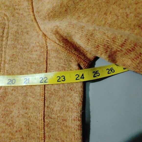 Eddie Bauer Quarter Zip Pullover XL Orange Sweater Soft Warm Casual Outdoor - Picture 5 of 9